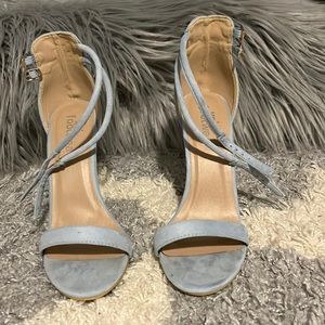 Blue heels in size 8